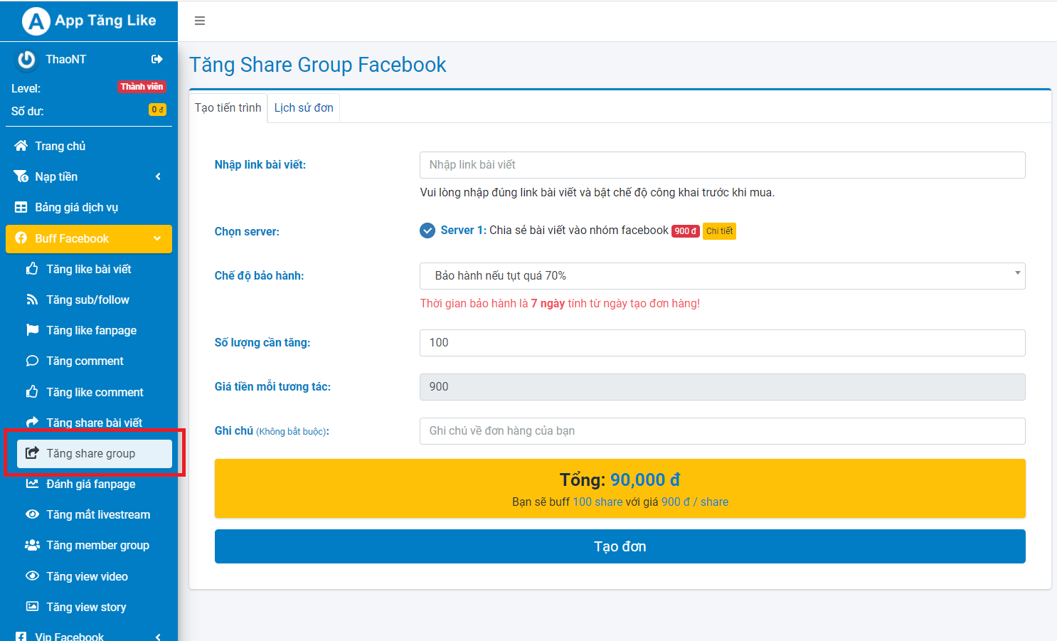 auto share group facebook tại apptanglike